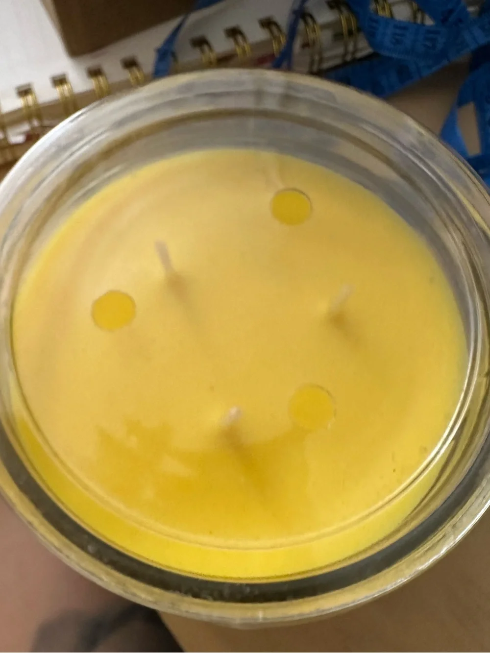 Hand Made Yellow Light When You Want Me Naked 3 Wick Candle